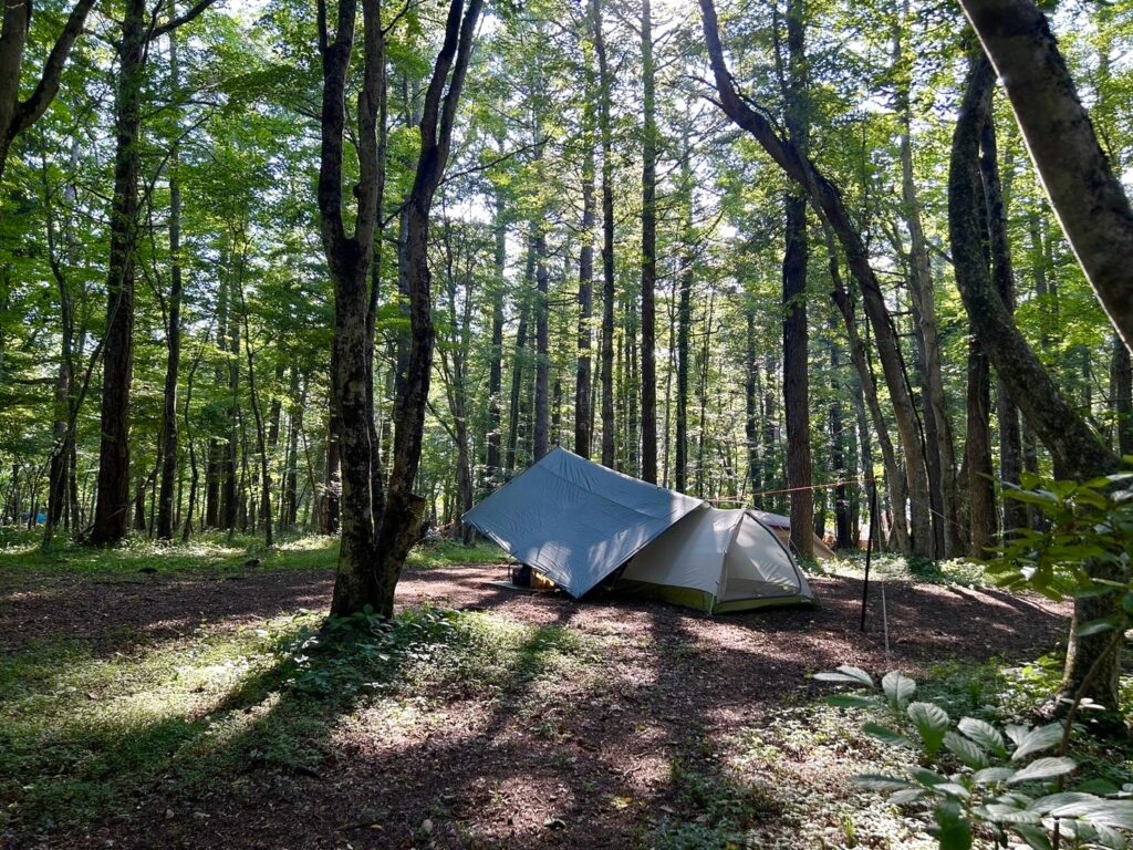 テントとタープの写真